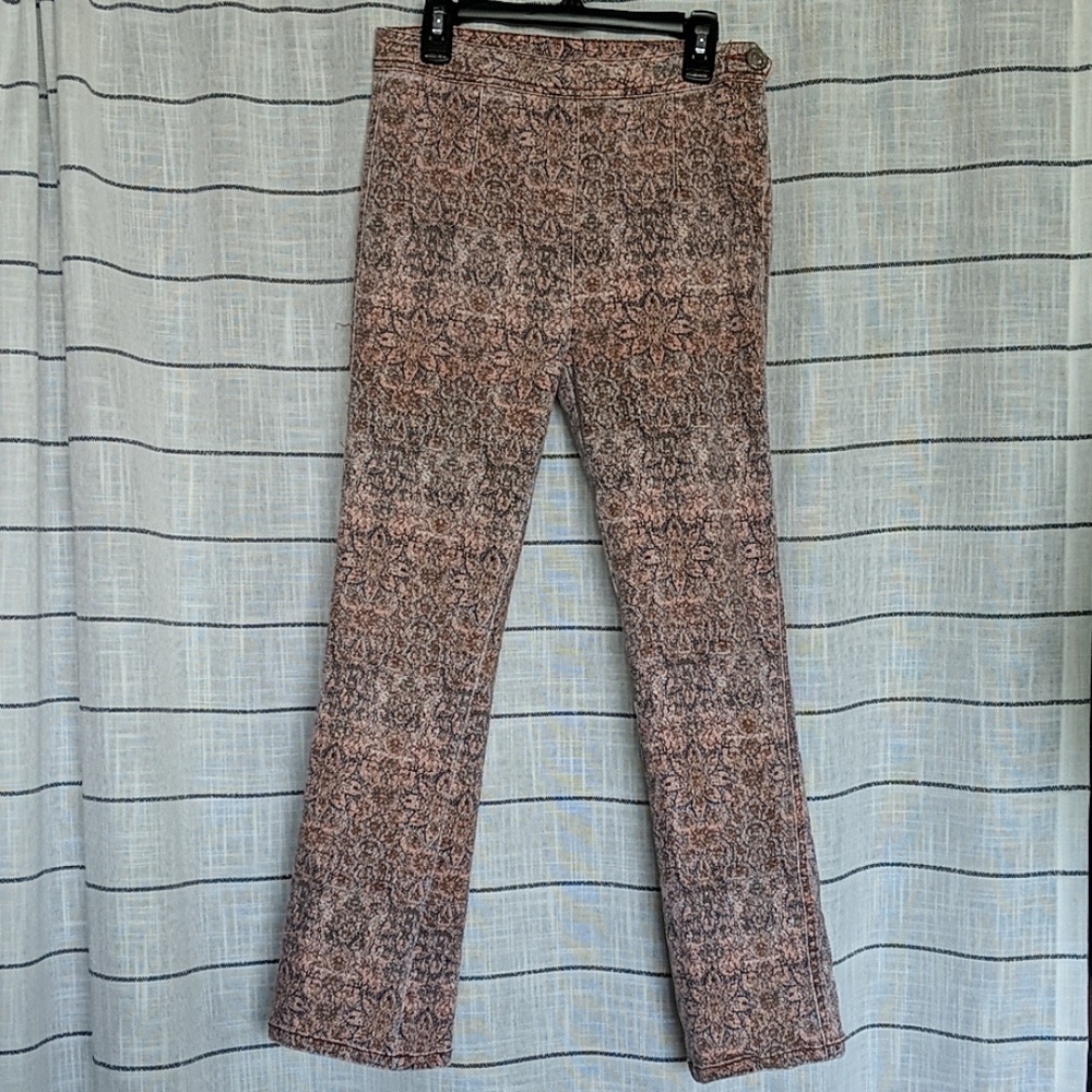 Crop Flare Print Jeans